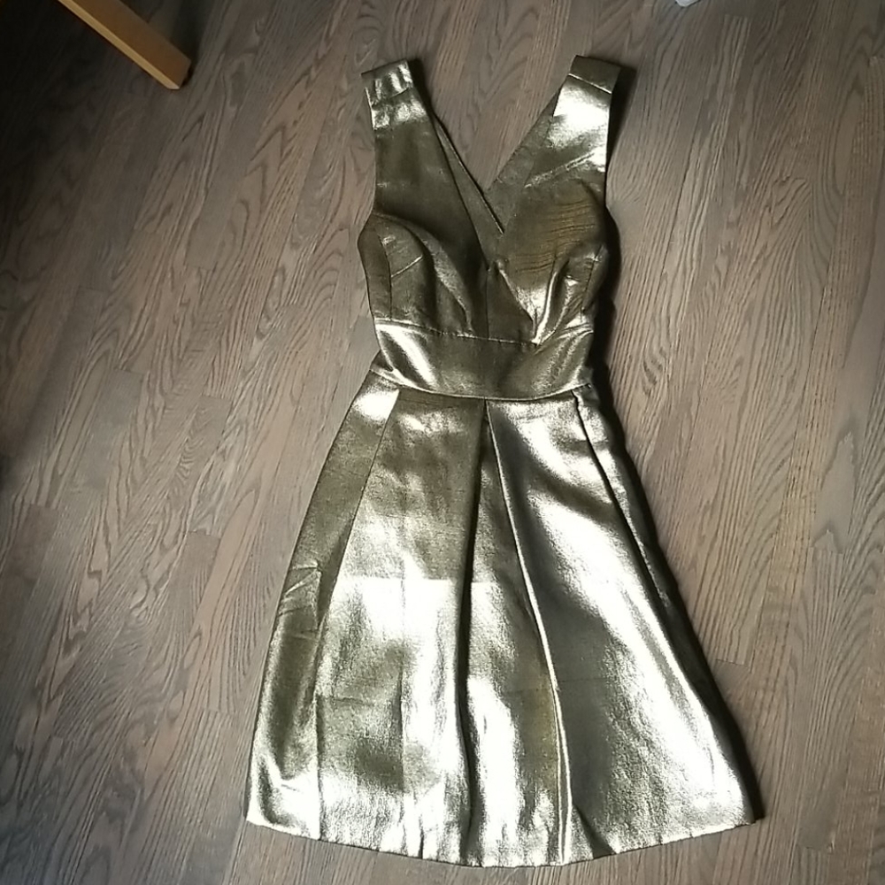 Banana Republic Metallic Gold Dress